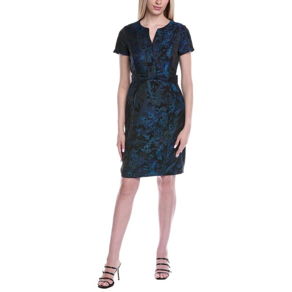 Shani Womens Jacquard Sheath Dress